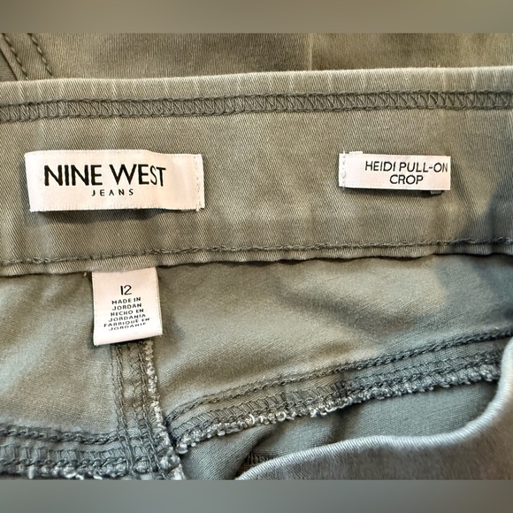 Nine West women "Heidi" Pull-On Crop Pants olive green - Size 12 - Picture 7 of 8
